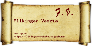 Flikinger Veszta névjegykártya